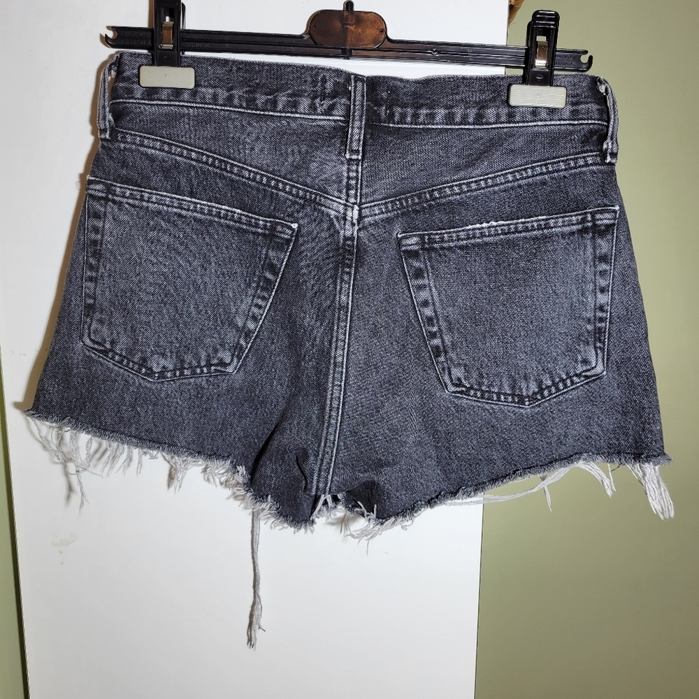 Agolde parker denim cut off jean shorts black size 25 - Picture 4 of 6